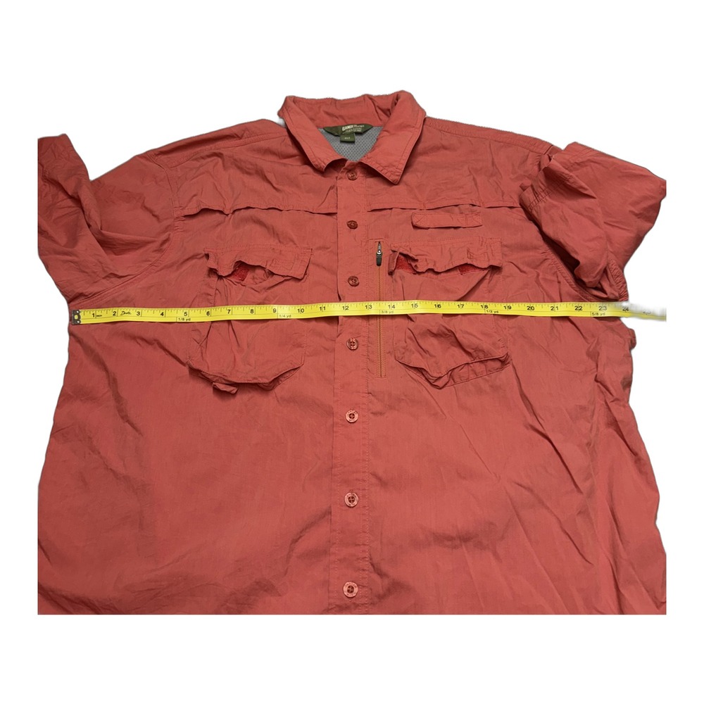 Gander Mountain Vented Fishing Shirt Mens XLT Coral Vintage - Picture 5 of 9